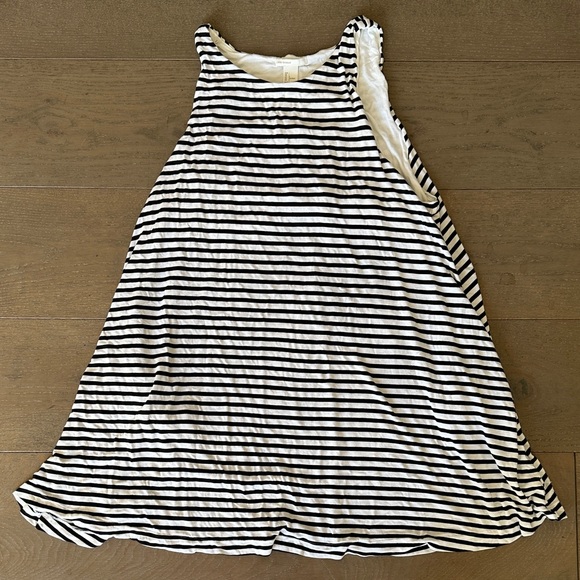 H&M Striped Black and White A-line Dress with Pockets - Picture 1 of 4